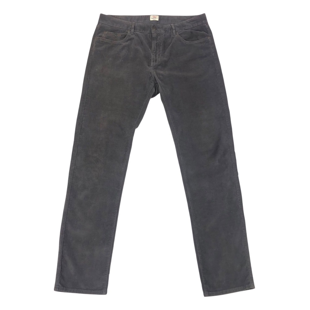 Faherty Stretch Terry Corduroy 5-Pocket Pants Men's Size 33 33X32.5 Gray